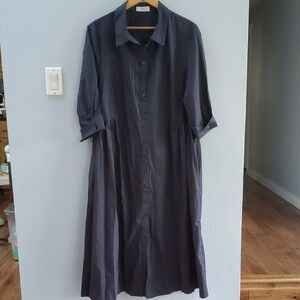 Maye Susie Shirtdress Blue Pintuck